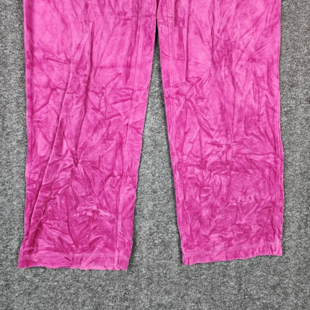 Kim Rogers Tracksuit Womens PM Pink Velour 2 Piece Set Full Zip Pants EUC